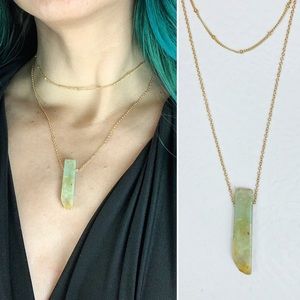 Light Green Amazonite Layered Necklace